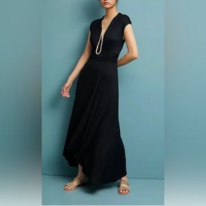 Anthropologie Maeve Black Bristol Maxi Dress NWT